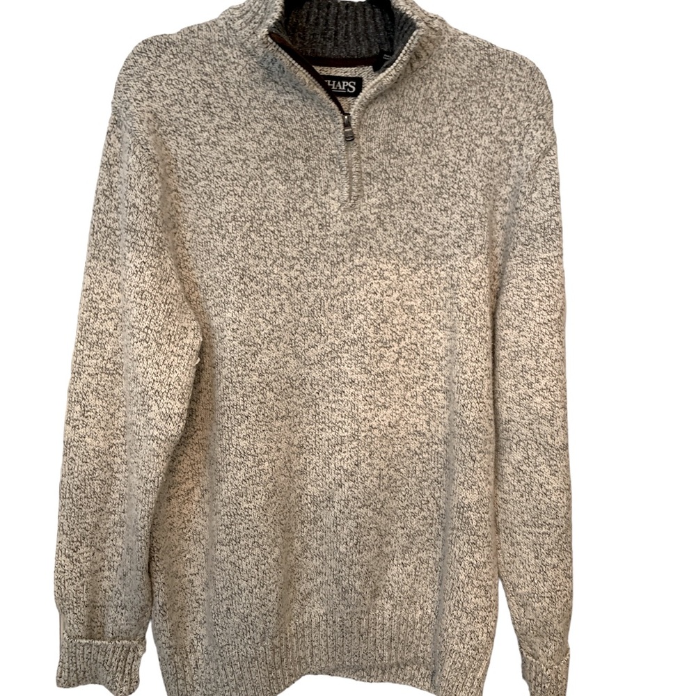 Mens Chaps Zippered Sweater